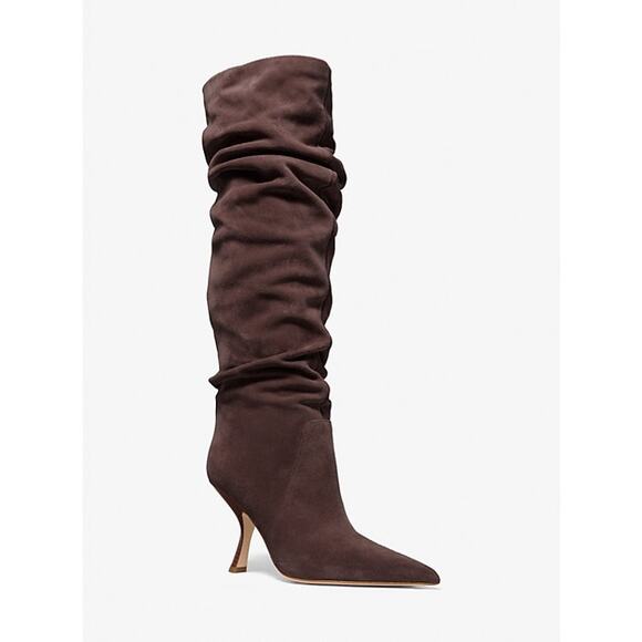 Michael Kors Luna Suede Heeled Boot - 9.5 - Picture 1 of 4